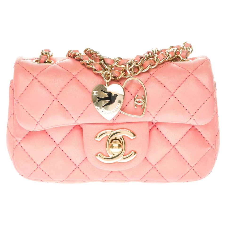 Chanel Mini Charms Shoulder Bag In Pink Quilted Leather And Gold chanel-mini-charms-shoulder-bag-in-pink-quilted-leather-and-gold