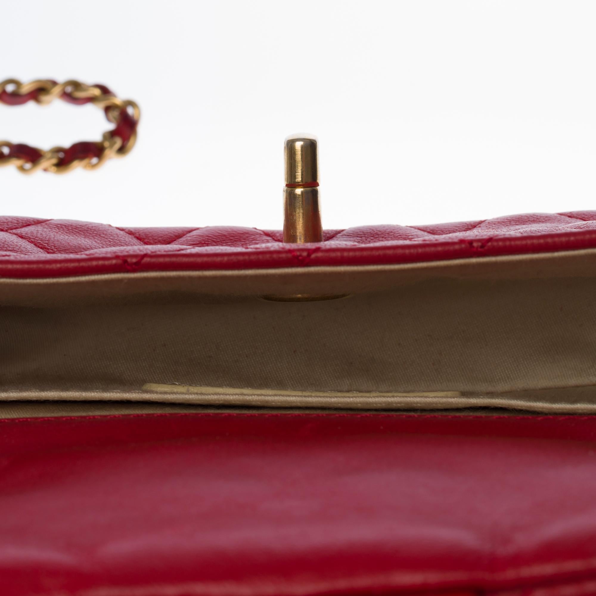 Chanel Mini Charms Shoulder bag in Red quilted leather and Gold hardware 2