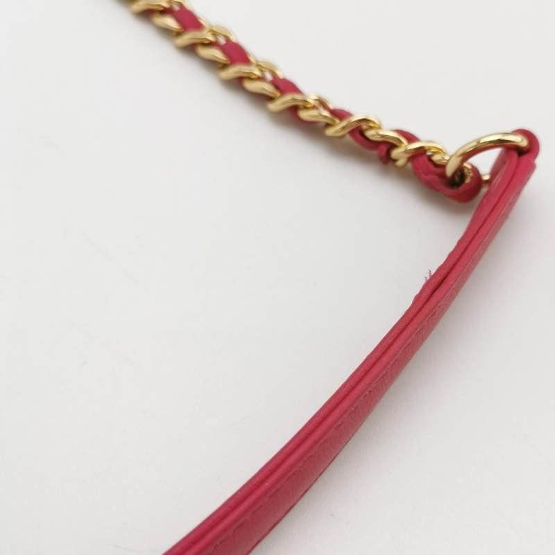 Chanel Mini Chic With Me Flap Bag Cotton Cloth Pink Fuchsia Crossbody Bag 6