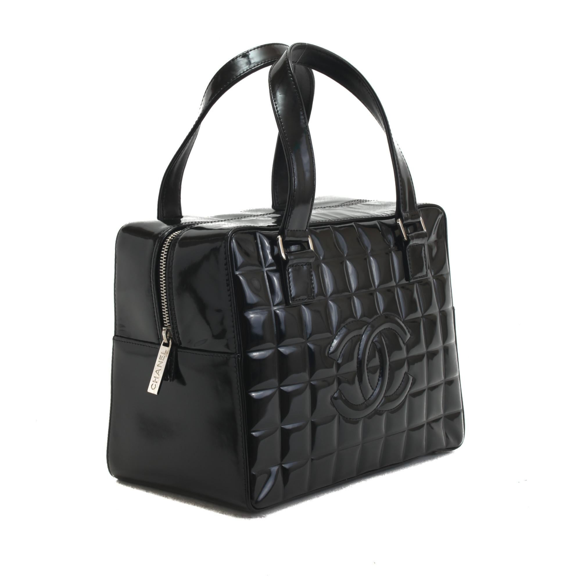 Black Chanel Mini Chocolate Bar Handbag For Sale