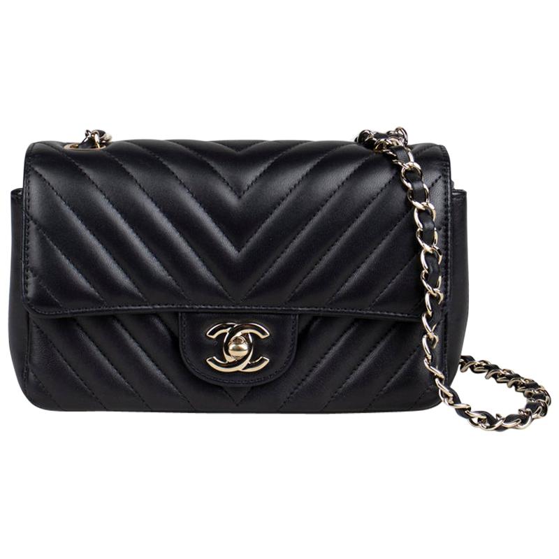 Chanel Mini Classic Chevron Flap Bag For Sale