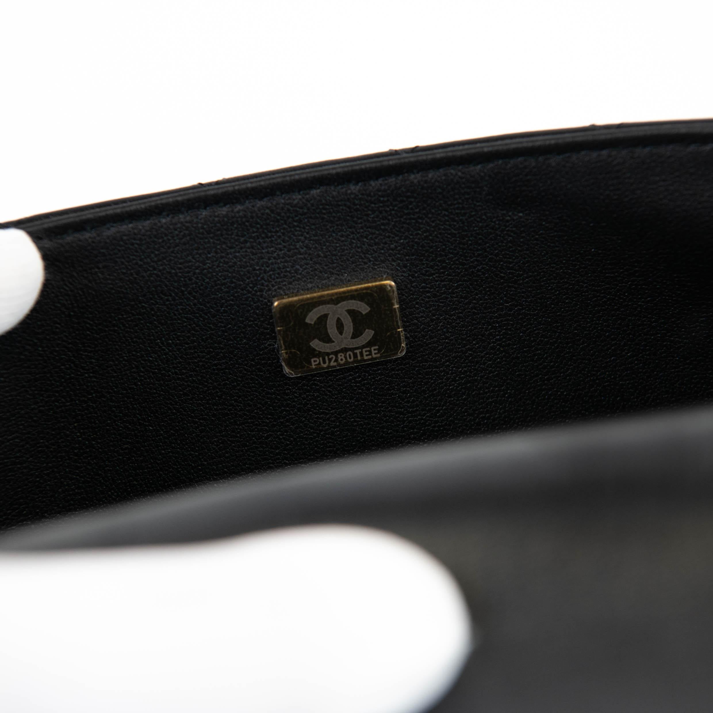 Chanel Mini Classic Rectangular Flap Bag Black Lambskin Light Gold Hardware 5