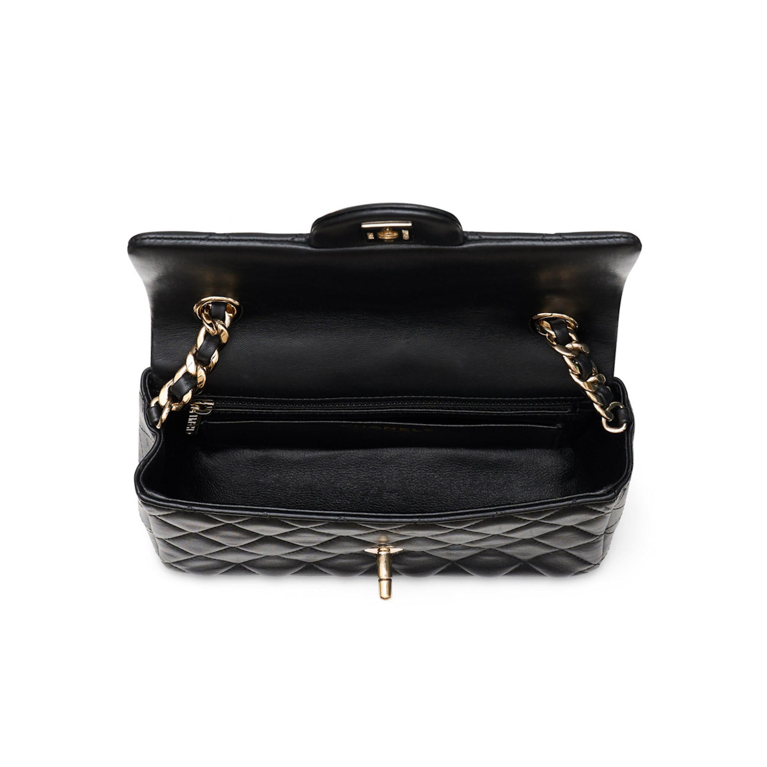 Chanel Mini Coco Charms Flap Bag Black For Sale 1