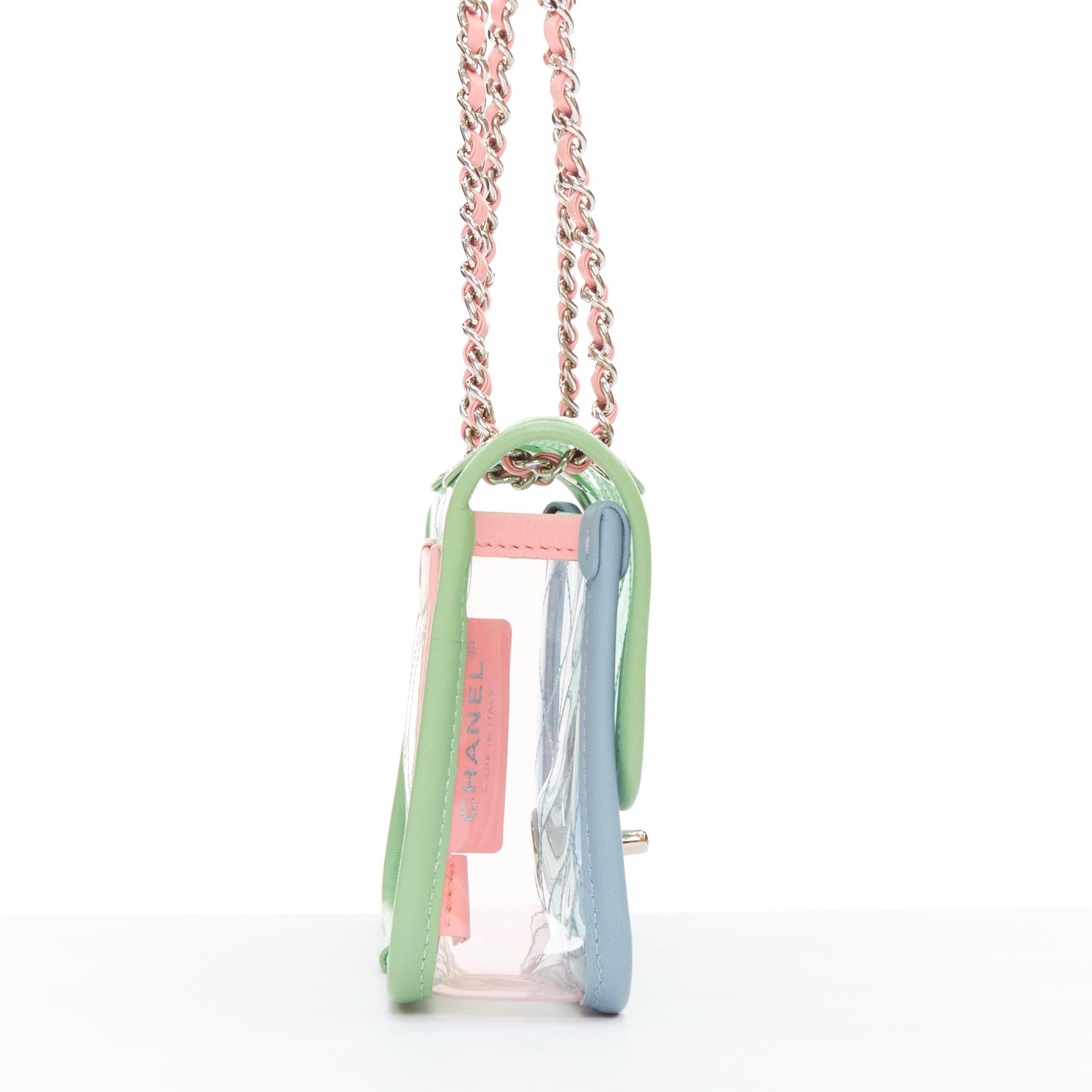 CHANEL Mini Coco Splash Runway pastel PVC flap crossbody bag In New Condition In Hong Kong, NT