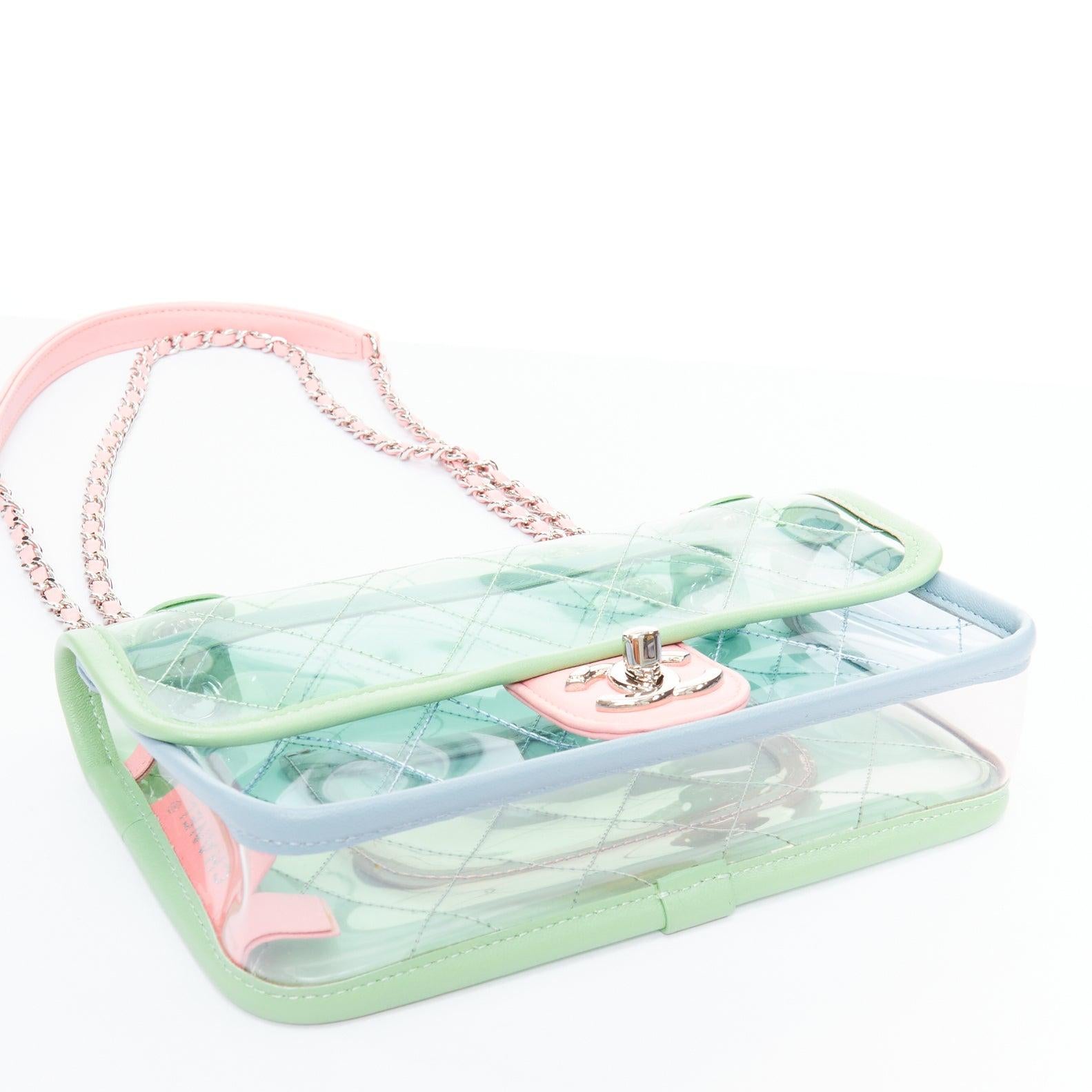 CHANEL Mini Coco Splash Runway pastel PVC flap crossbody bag 1