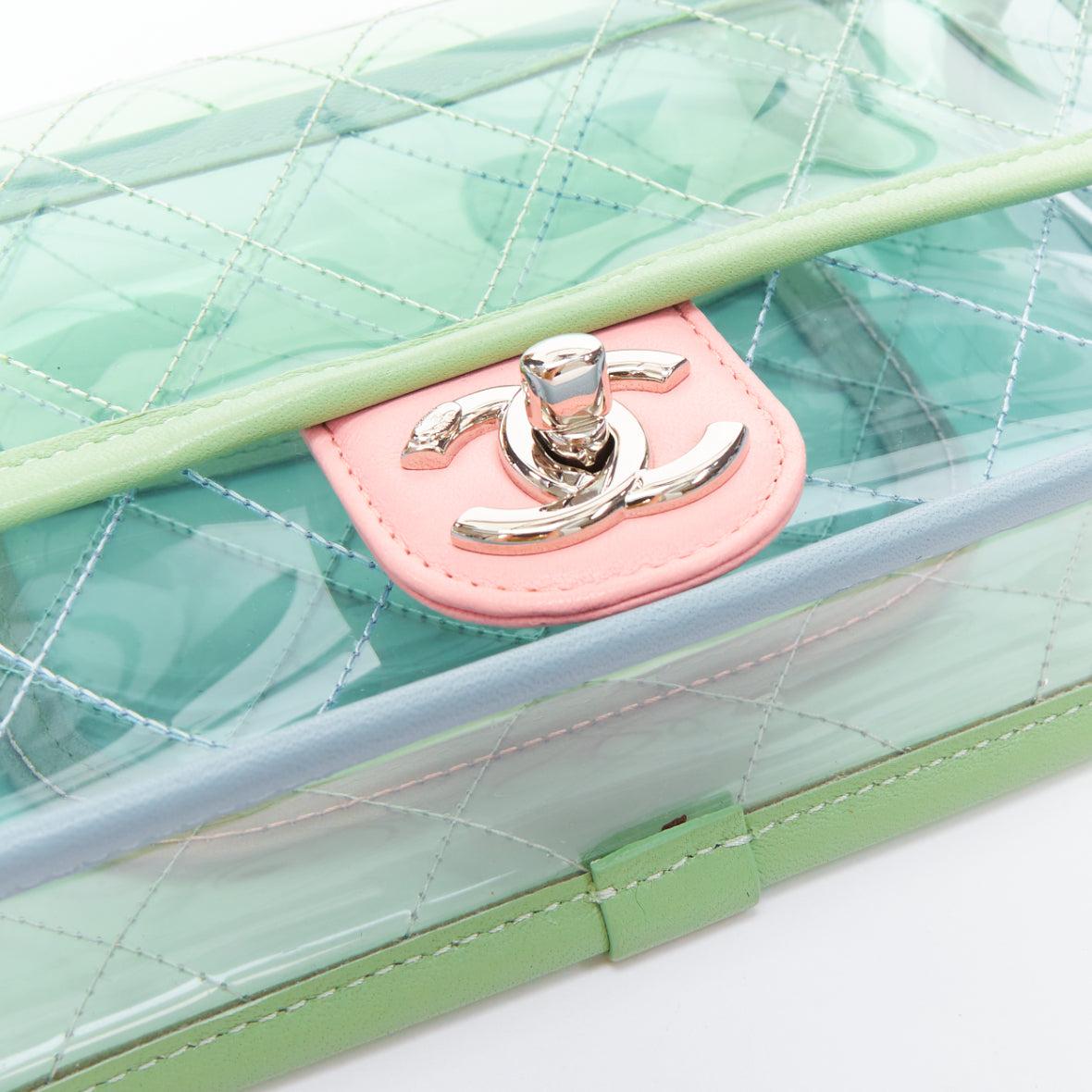 CHANEL Mini Coco Splash Runway pastel PVC flap crossbody bag 2