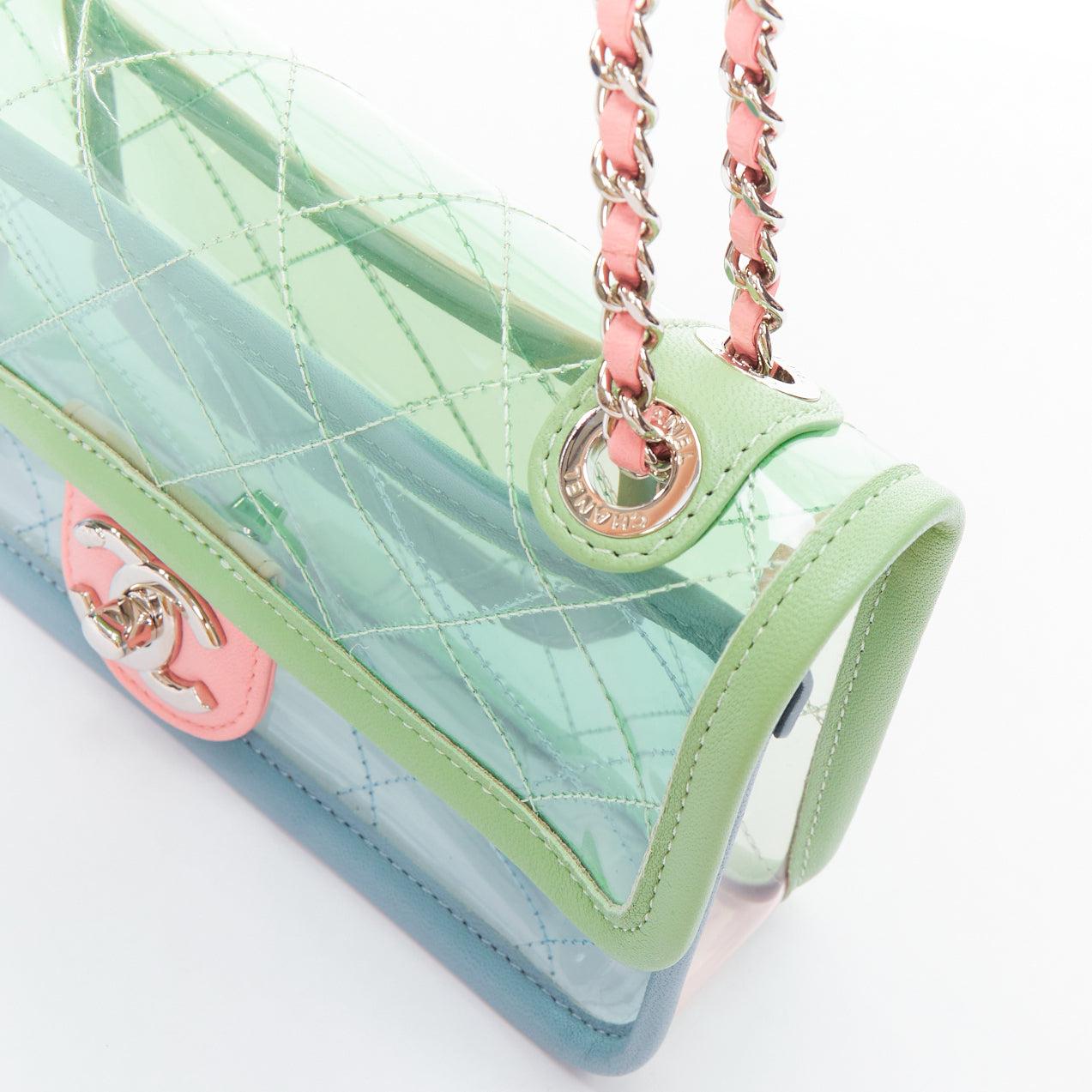 CHANEL Mini Coco Splash Runway pastel PVC flap crossbody bag 3