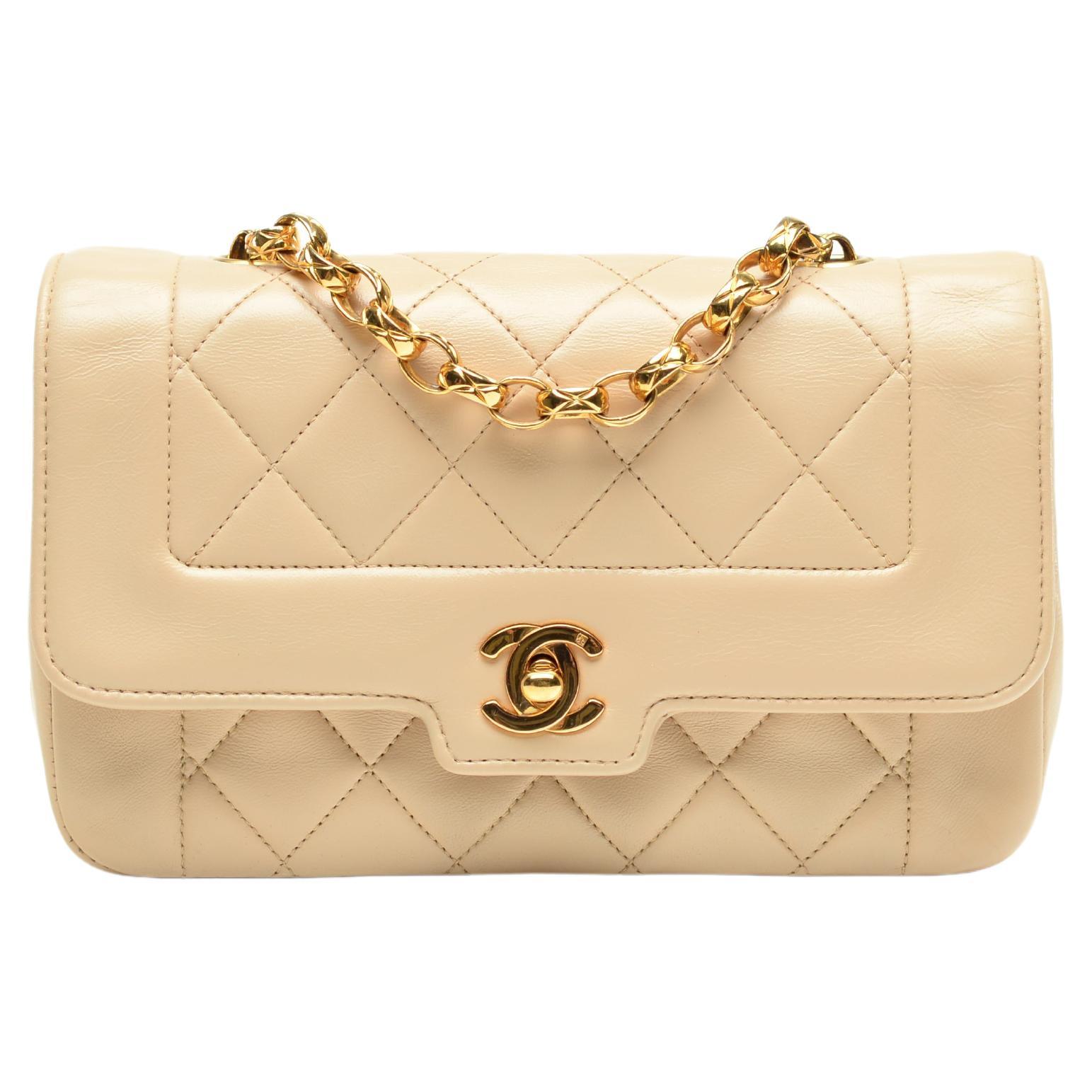 Chanel Beige Diana - 5 For Sale on 1stDibs  beige chanel diana bag, beige  diana chanel, chanel diana bag beige