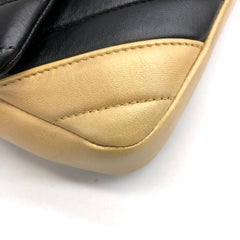 Chanel Mini Flap Bag Schwarz Chevron gesteppt Lammleder Gold Ecken