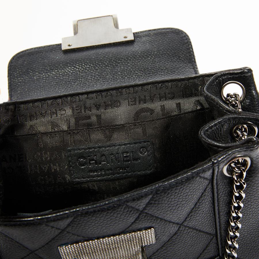 CHANEL Mini Flap Bag in Black Caviar Leather 9