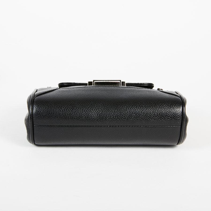 CHANEL Mini Flap Bag in Black Caviar Leather 1