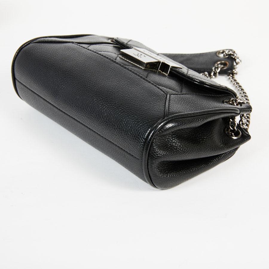 CHANEL Mini Flap Bag in Black Caviar Leather 3