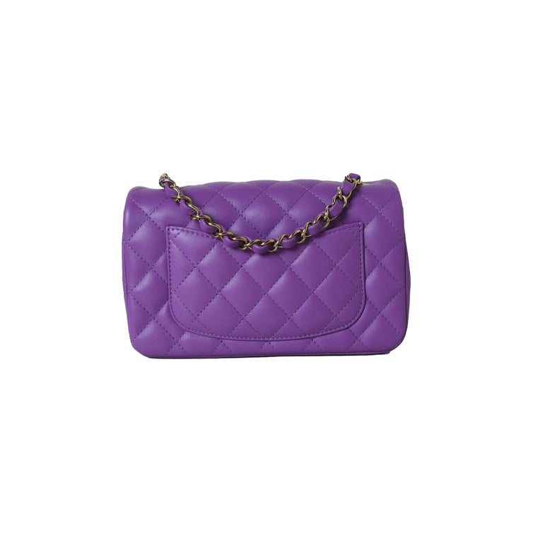 Chanel 20S lambskin purple small chevron 💜💜💜