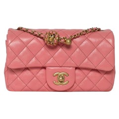 Chanel Mini Flap Pearl Crush Pelle Rosa Borsa a Tracolla