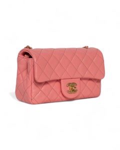 Chanel Mini Flap Pearl Crush Pelle Rosa Borsa a Tracolla