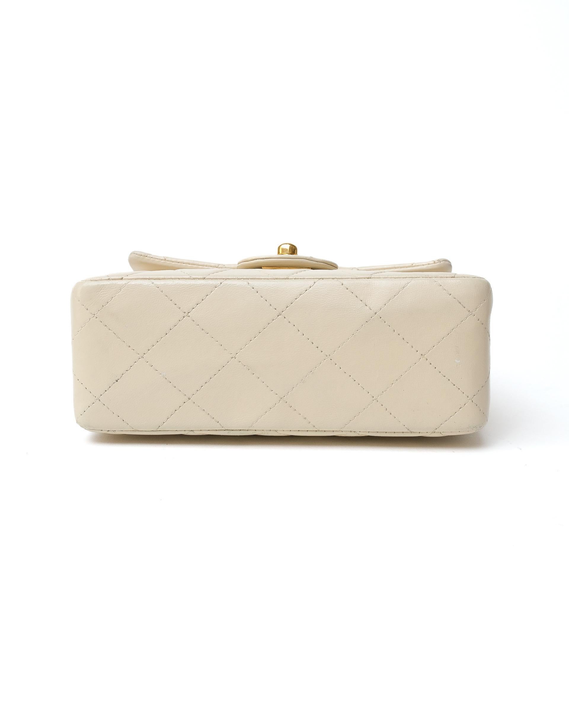 Chanel Mini Flap Timeless Crema For Sale 8