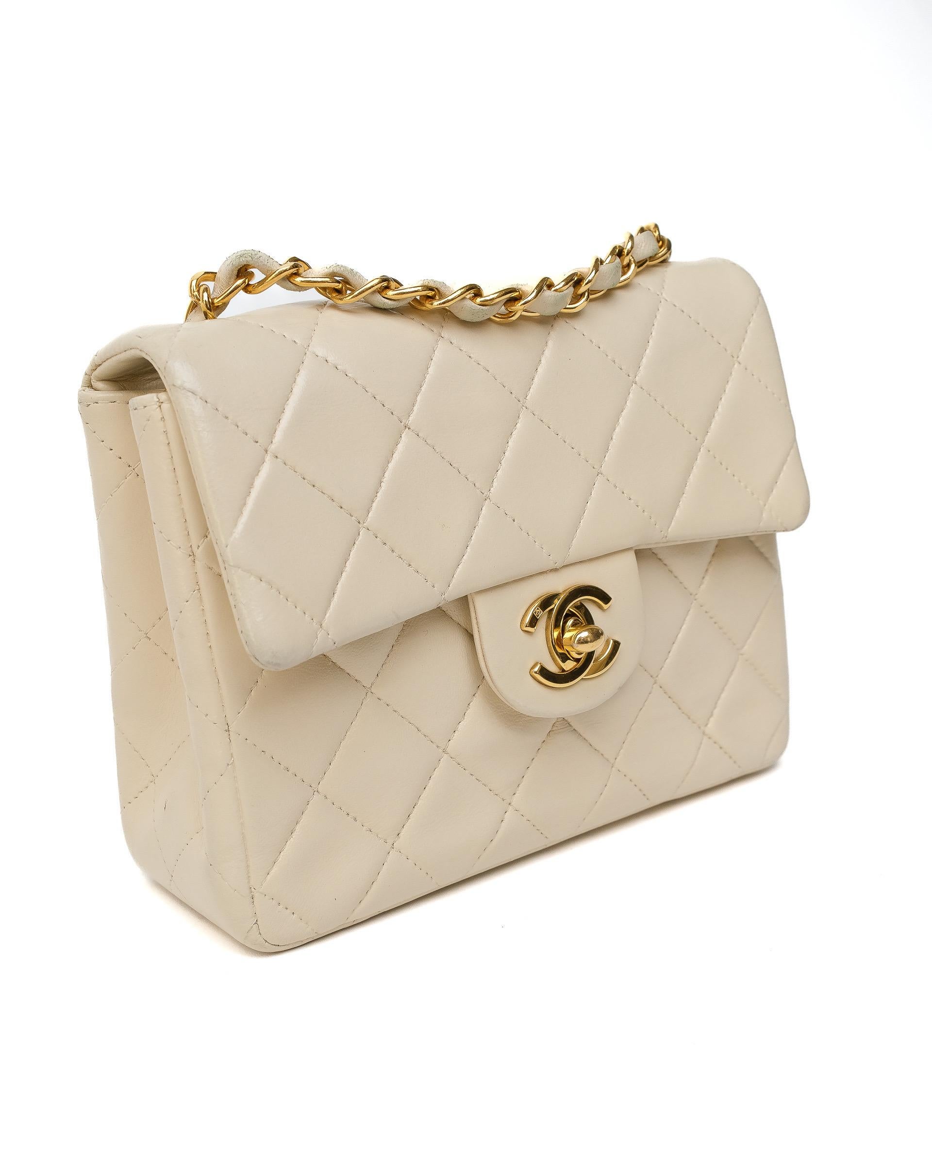 Women's Chanel Mini Flap Timeless Crema For Sale