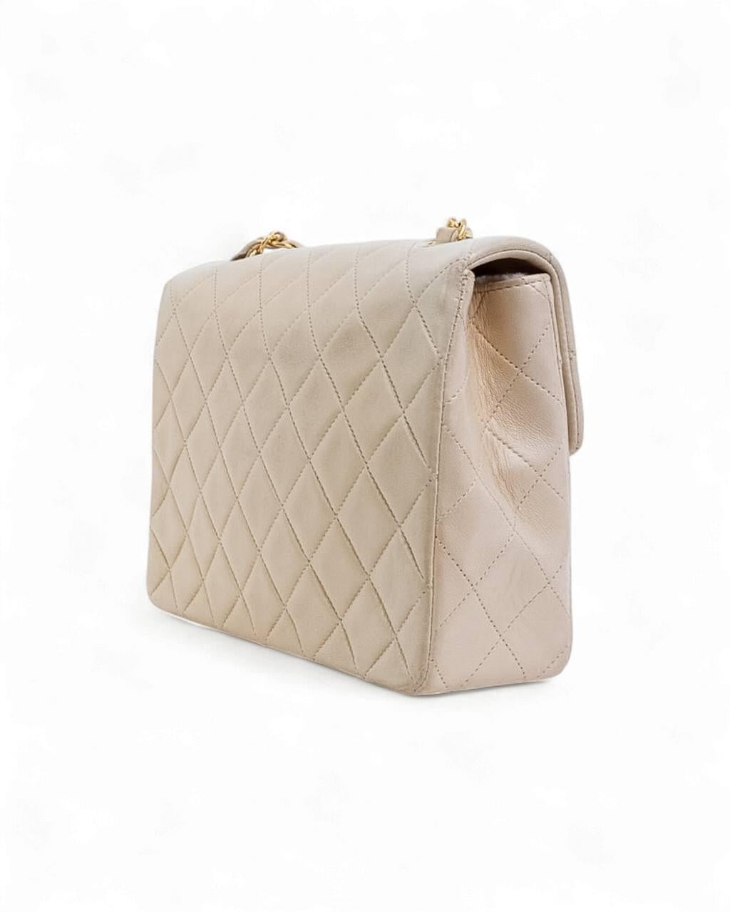 Chanel Mini Flap Vintage Beige en vente 4