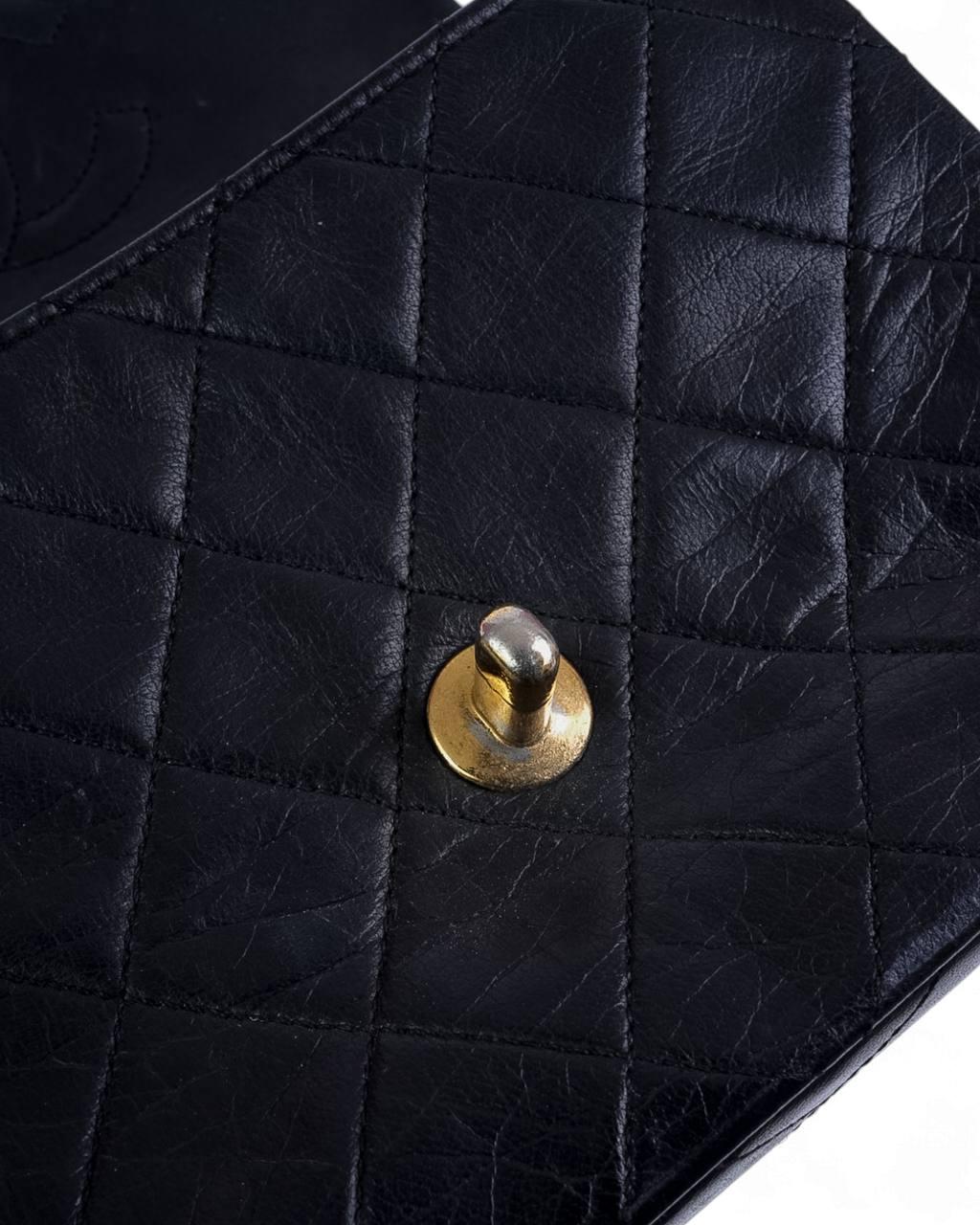 Chanel Mini Flap Vintage Negro 90s en venta 2