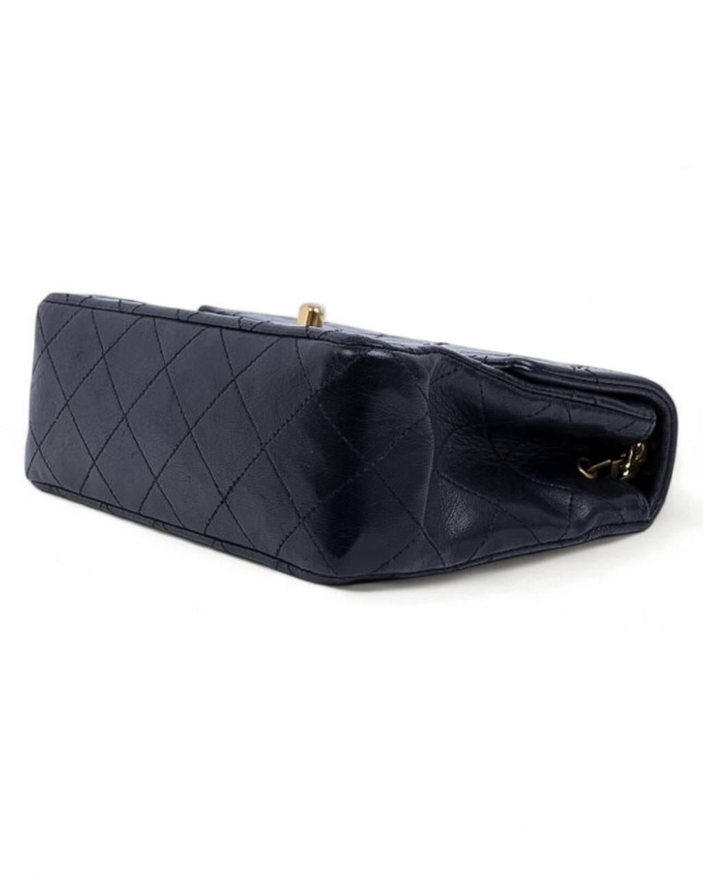 Chanel Mini Flap Vintage Negro 90s en venta 4