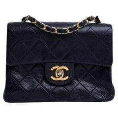 Chanel Mini Flap Vintage Schwarz 90s
