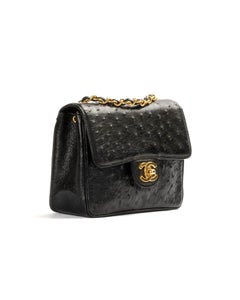 Chanel Mini Flap Vintage Ostrich Black