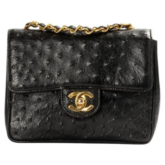 Chanel Mini Flap Vintage Struzzo Nera