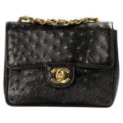 Chanel Mini Flap Vintage Ostrich Black