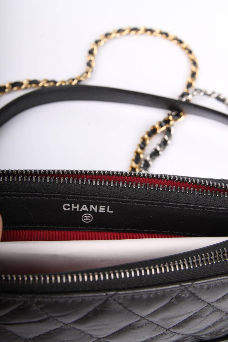 chanel gabrielle bag black small