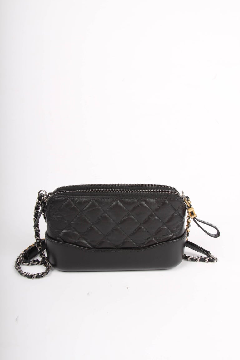 chanel gabrielle bag black small
