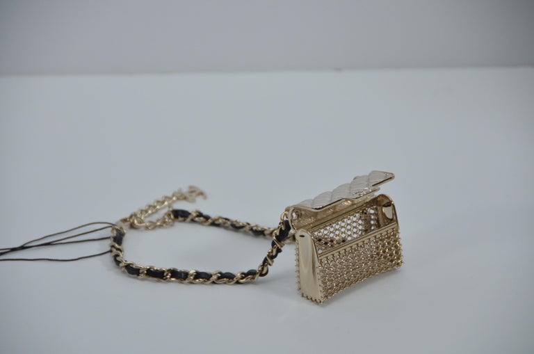 Chanel Mini Handbag Necklace Choker   New With Tags  In New Condition For Sale In New York, NY