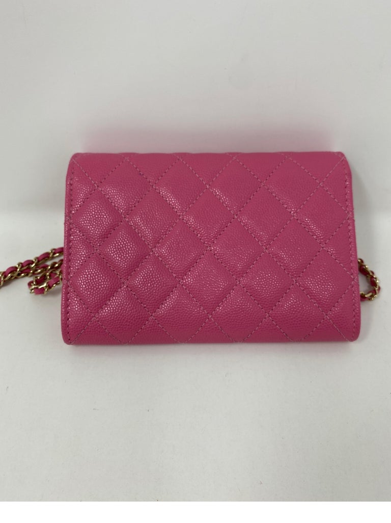Chanel Mini Hot Pink Wallet On Chain Bag  15