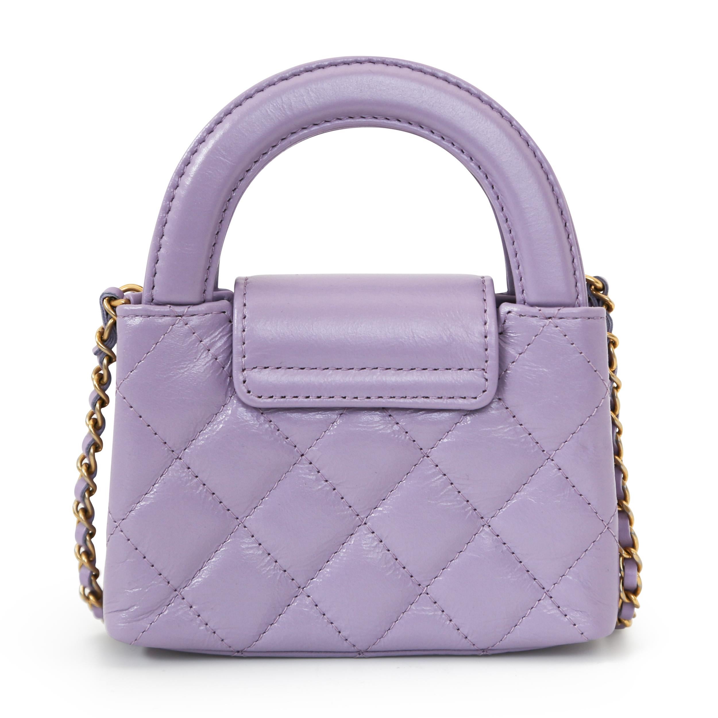 Gray Chanel Mini Kelly Shopping bag For Sale