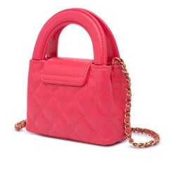 Chanel Mini Nano Aged Calfskin Kelly Shopper Bag