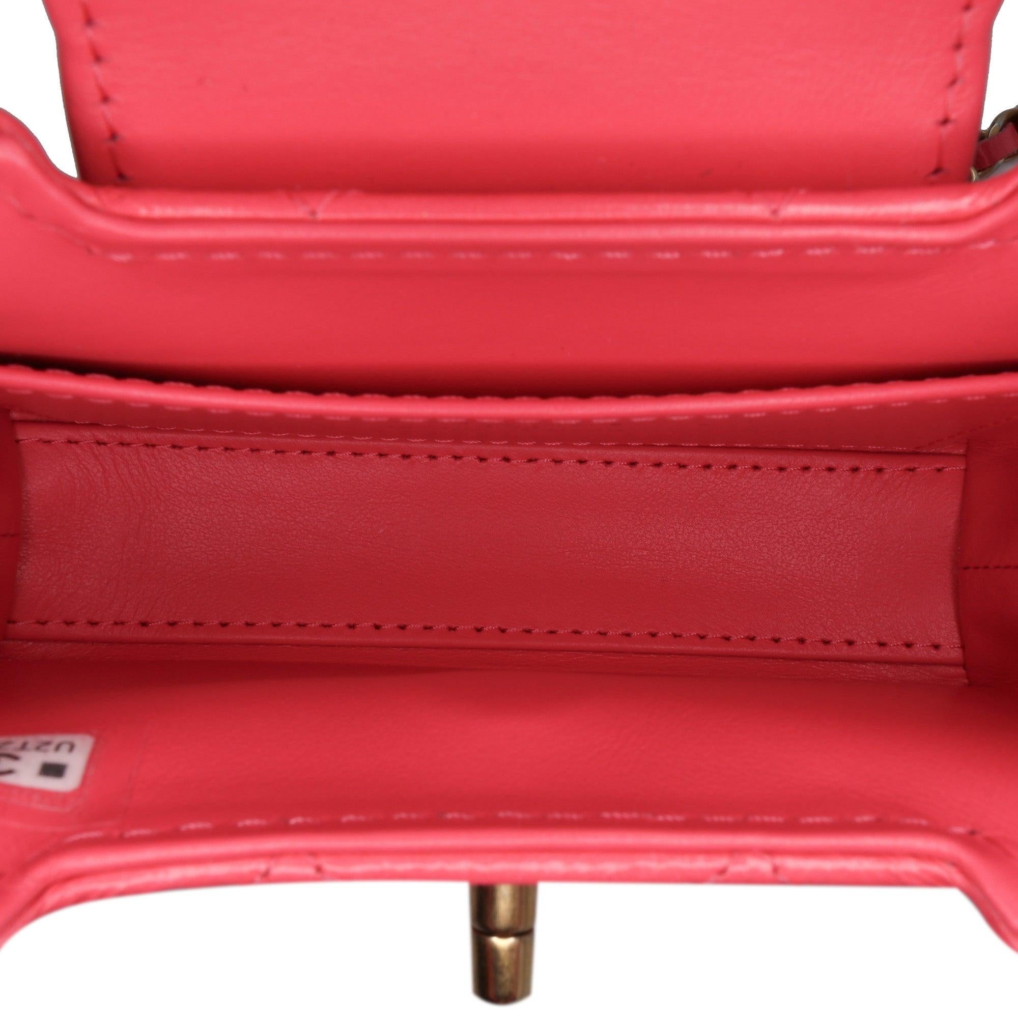 Chanel Mini Nano Aged Calfskin Kelly Shopper Bag In Good Condition For Sale In Krakow, PL