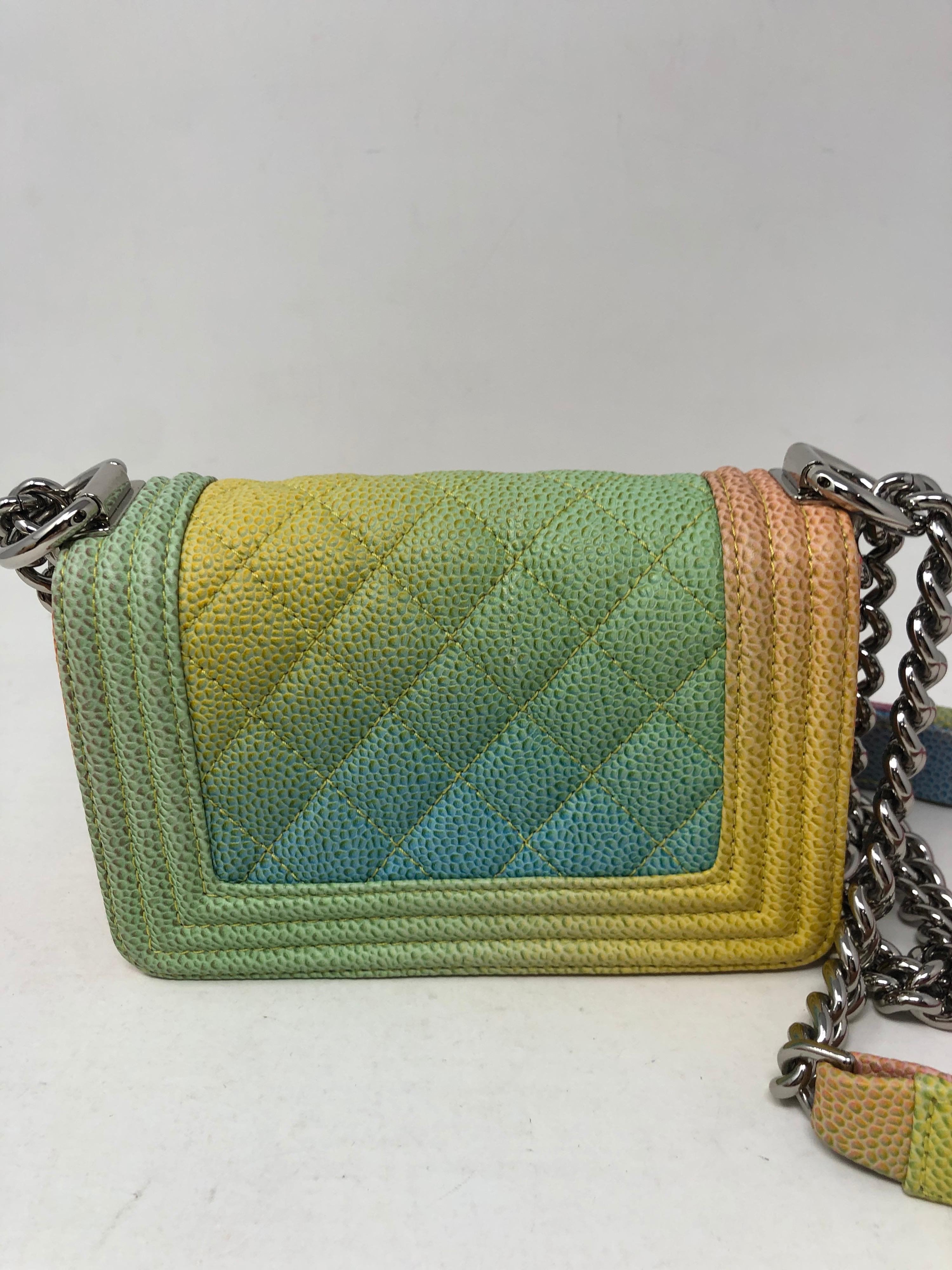 Women's or Men's Chanel Mini Rainbow Boy Bag