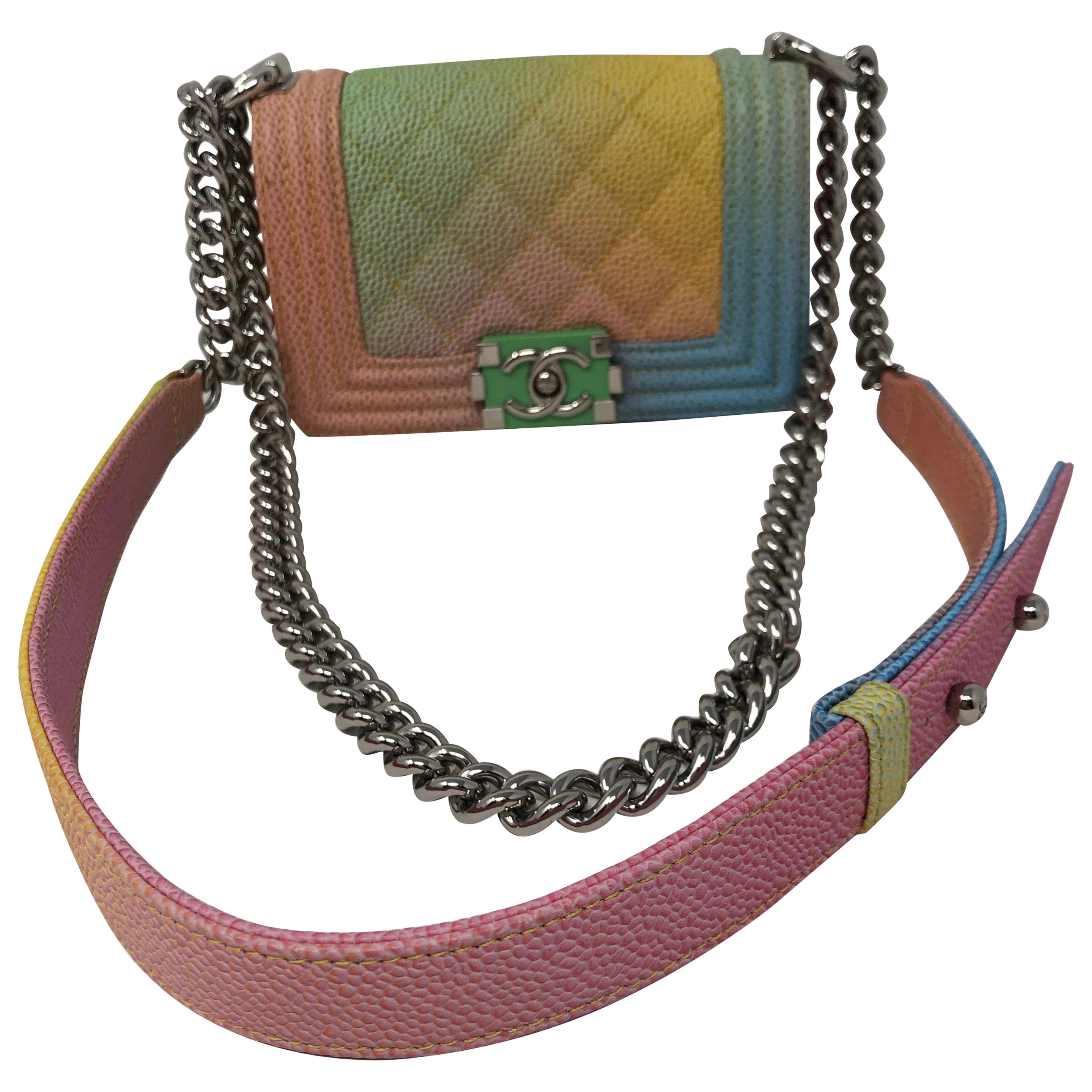 Chanel Mini Rainbow Boy Bag