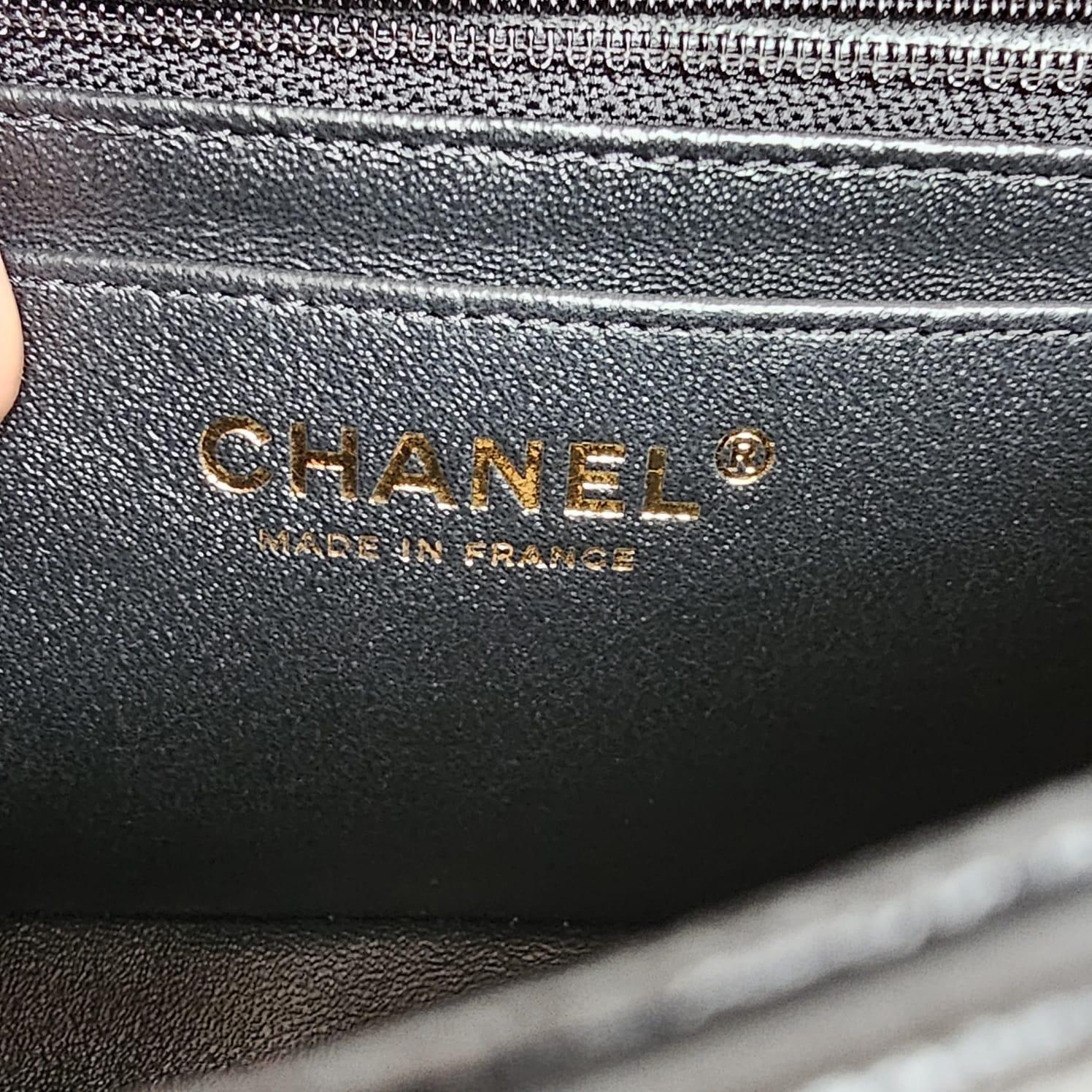 Chanel Mini Rectangle Black Lambskin Charm Flap Bag 4
