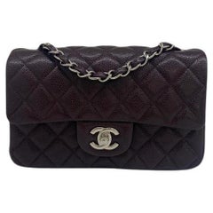 CHANEL bag classic flap MINI rectangle patent leather red NEW/box