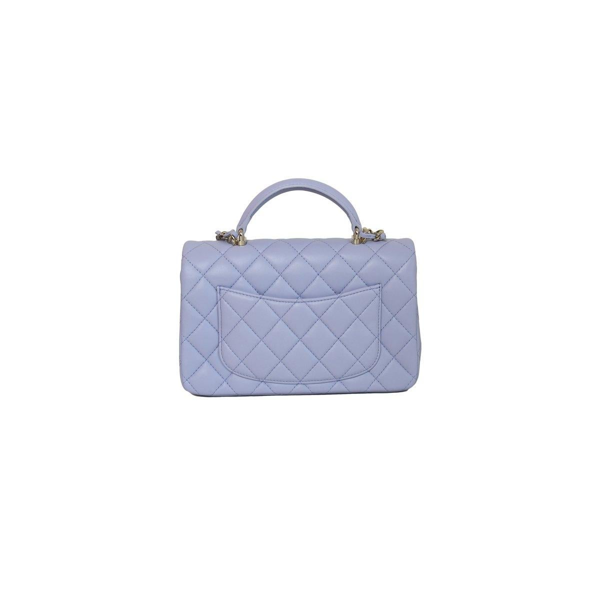 chanel light purple bag