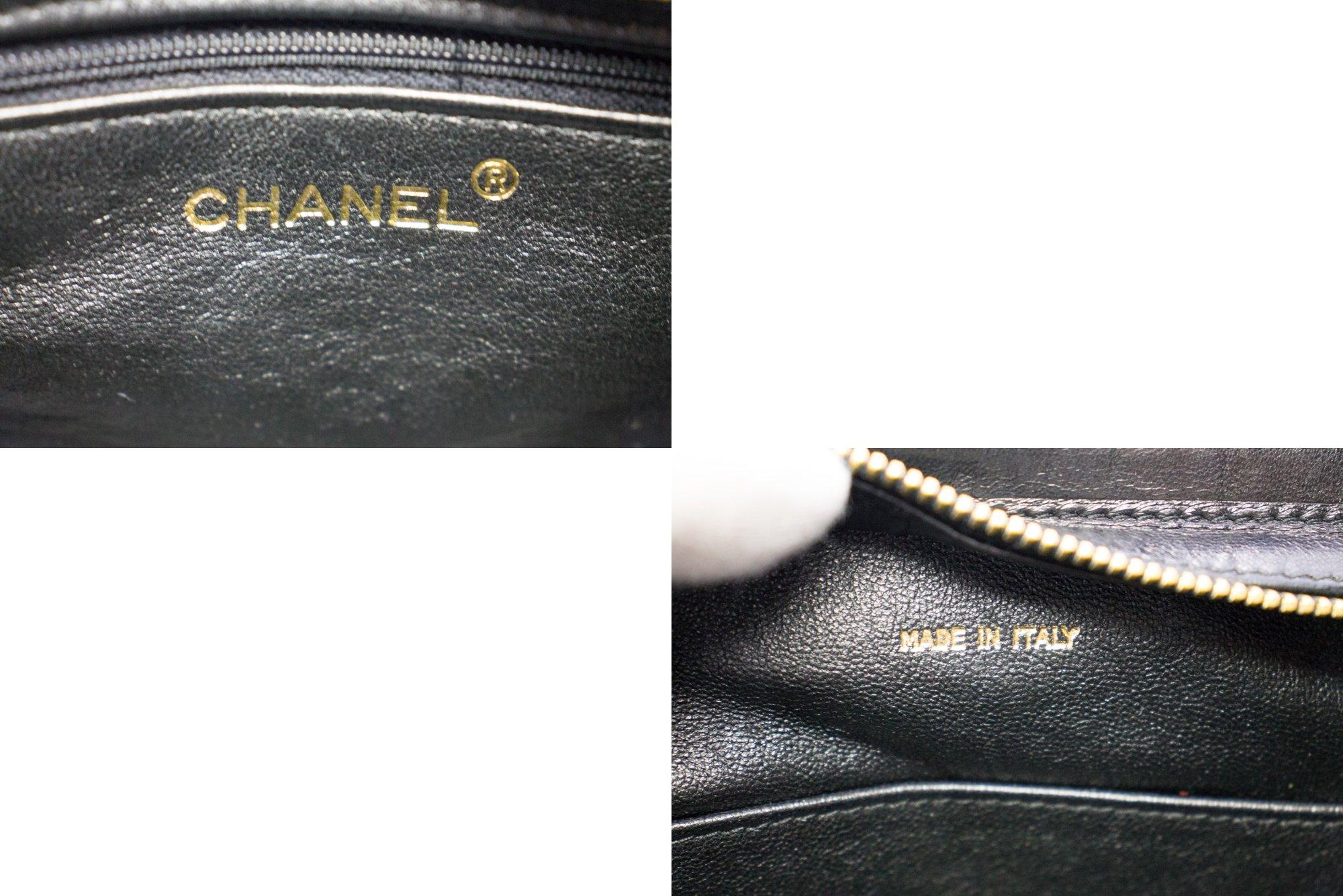 CHANEL Mini Small Double Chain Shoulder Bag Black Quilted Lambskin 4