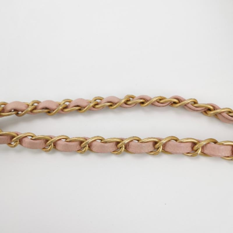 Chanel Mini Square Classic Flap Pink Caviar Leather with Gold-tone Hardware For Sale 8