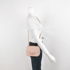 Chanel Mini Square Classic Flap Pink Caviar Leather with Gold-tone Hardware