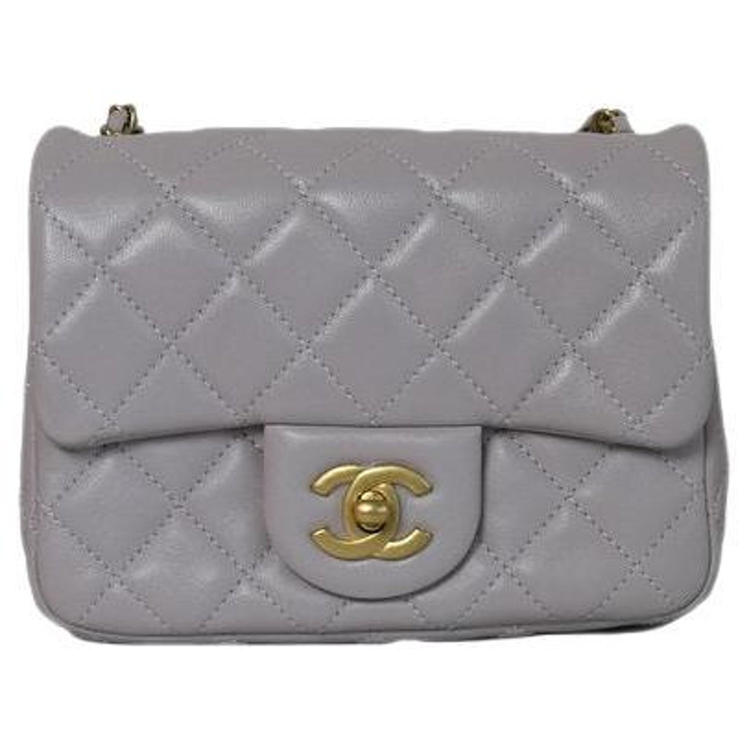 Chanel Mini Square Flap Pearl Crush Bag With Chain Light Purple For Sale at  1stDibs | chanel pearl crush bag, chanel bags, chanel evening bag