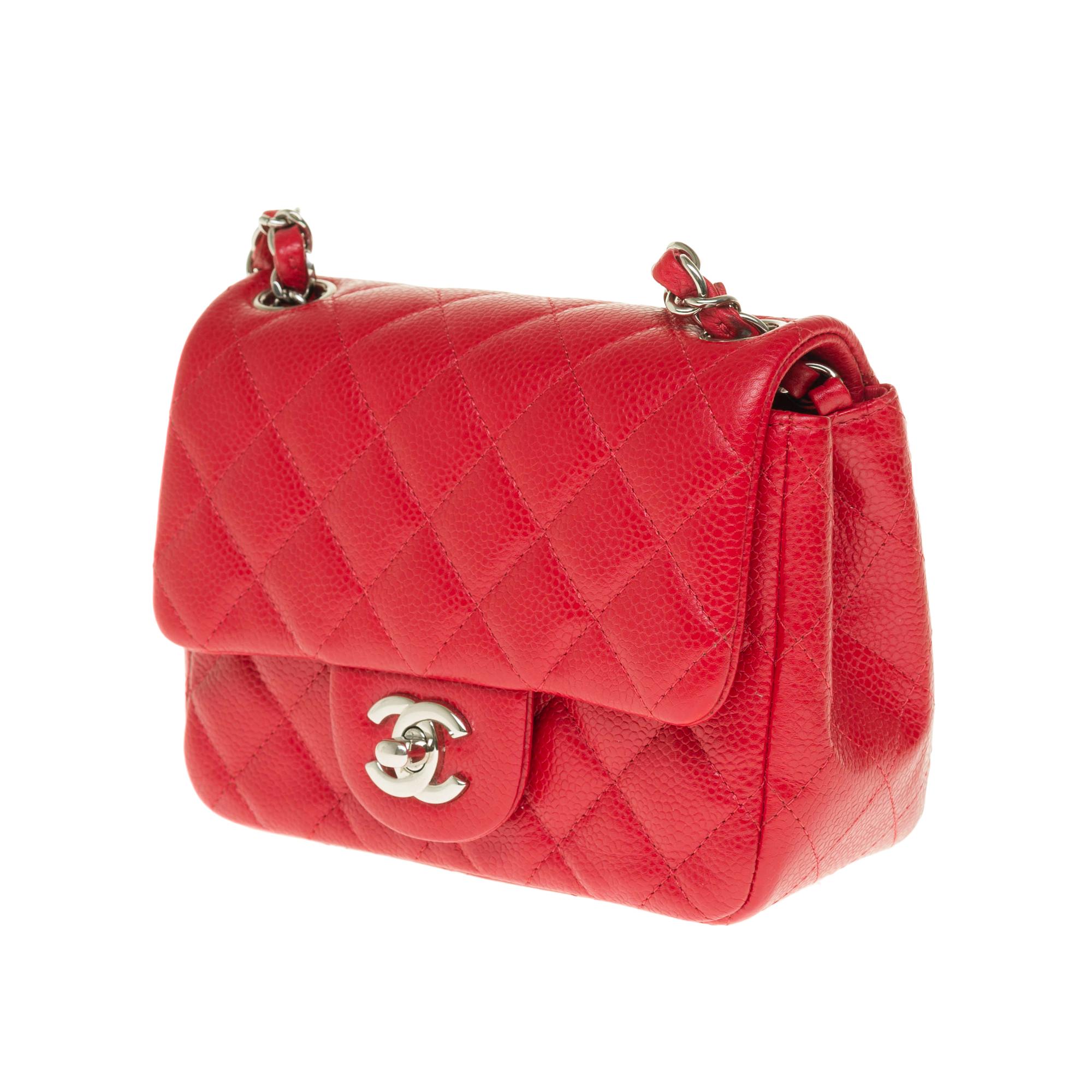 chanel mini square caviar