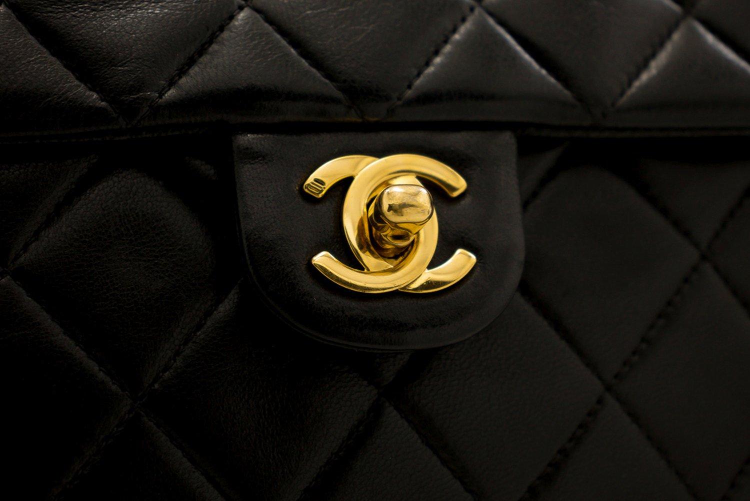 CHANEL Mini Square Small Chain Shoulder Crossbody Bag Black 8