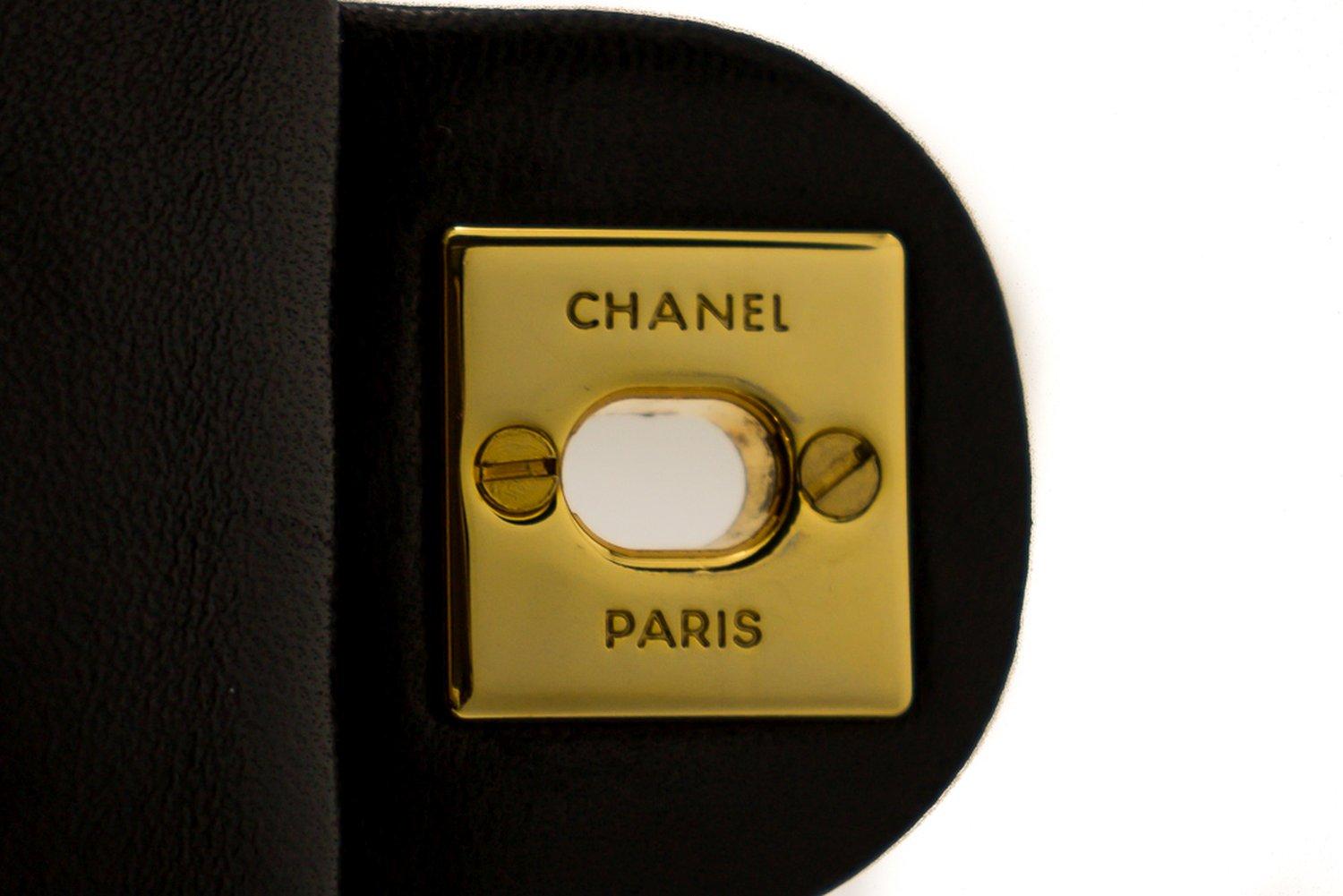 CHANEL Mini Square Small Chain Shoulder Crossbody Bag Black Purse 10