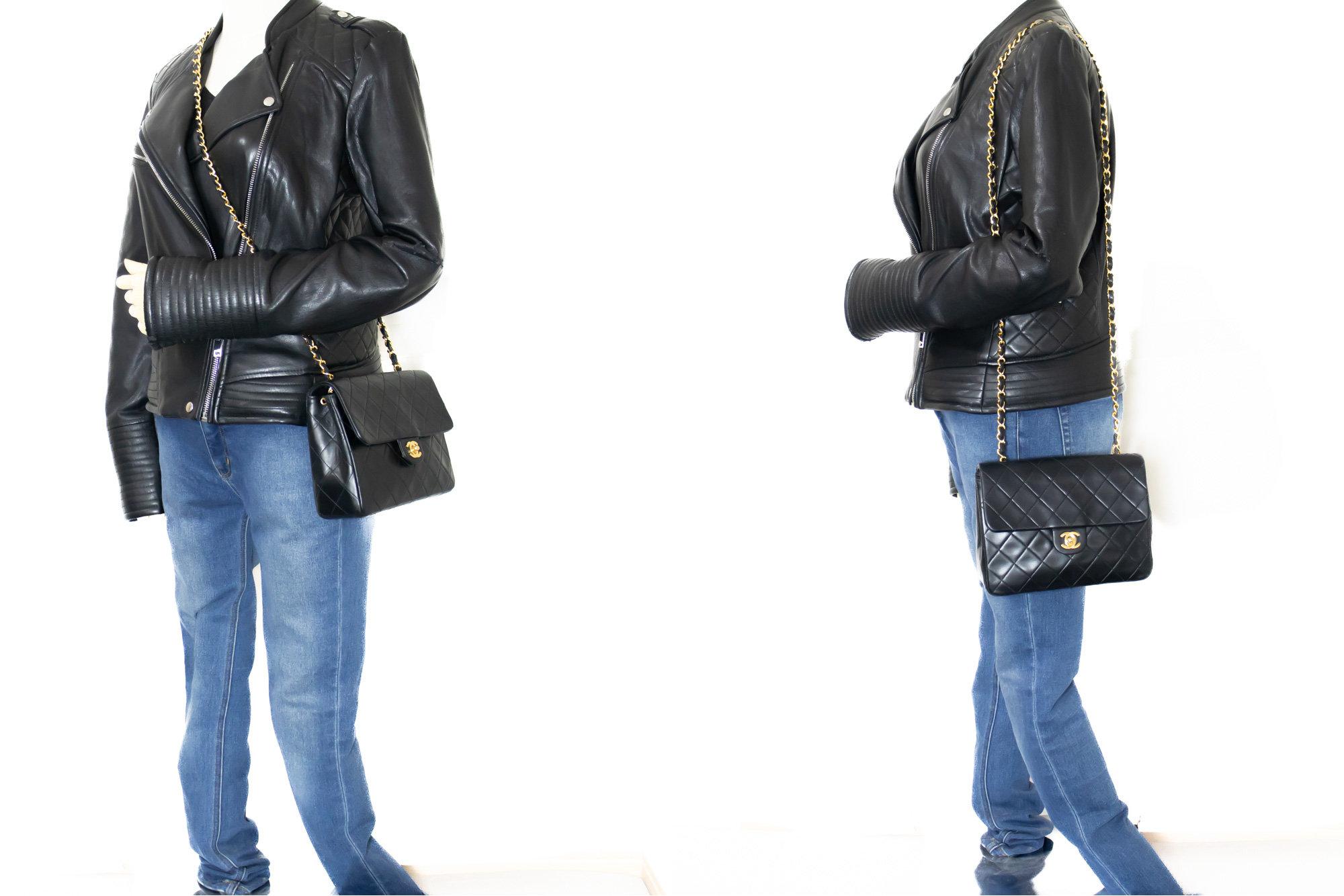CHANEL Mini Square Small Chain Shoulder Crossbody Bag Black Quilt For Sale 6