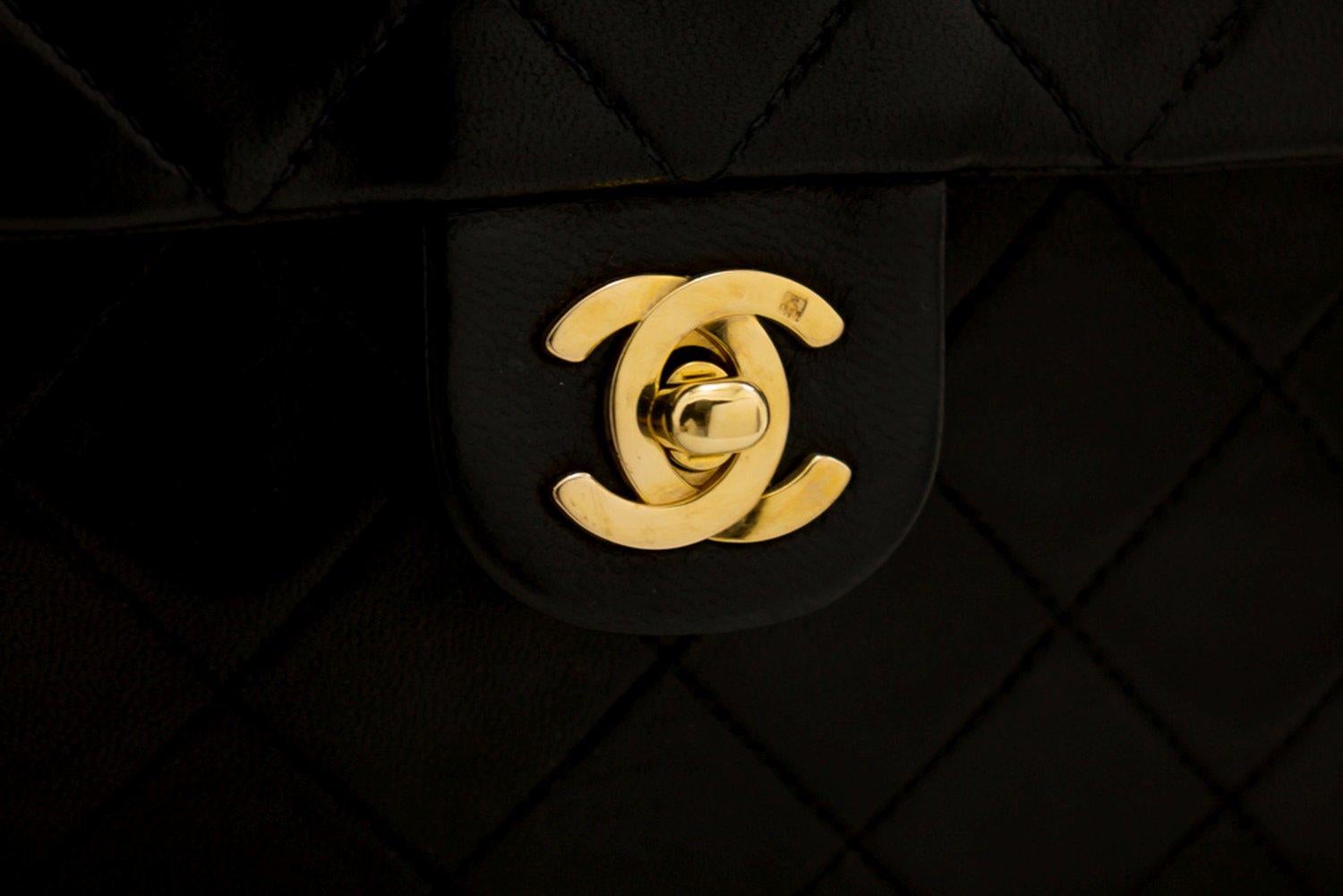 CHANEL Mini Cuadrado Pequeño Hombro Cadena Crossbody Bolso Acolchado Negro 8