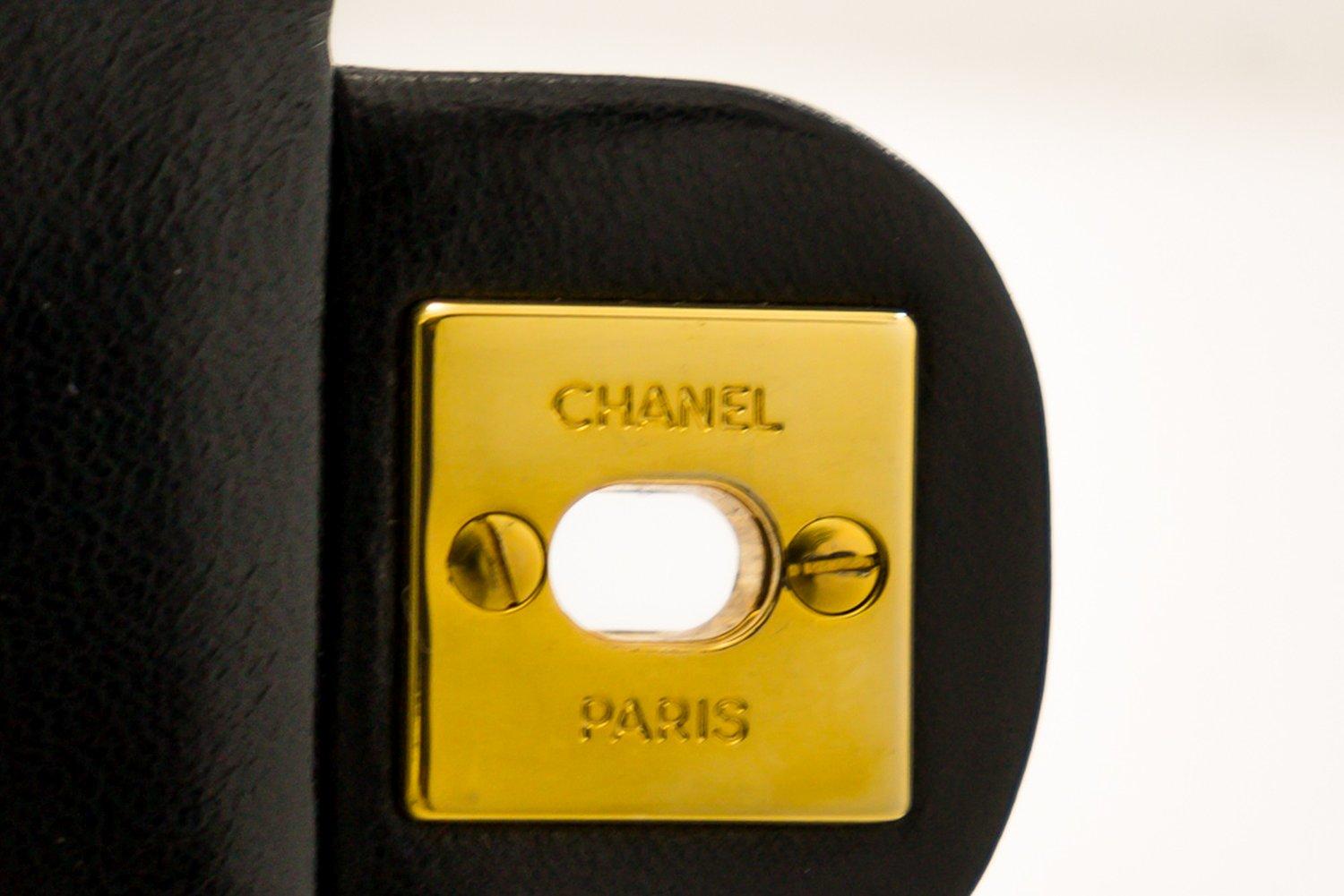 CHANEL Mini Square Small Chain Shoulder Crossbody Bag Black Quilt 7